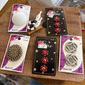 Red and Gold Decorative Hooks